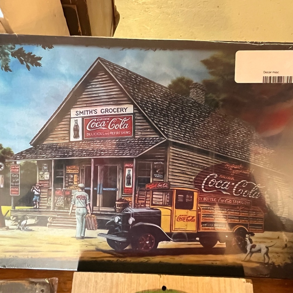 Coca-Cola Rustic Storefront tin sign